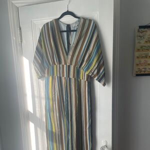 Anthropologie Adeline Rae Striped Jumpsuit